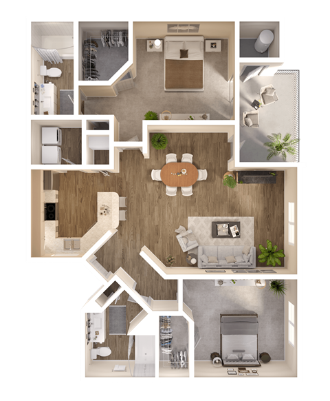 a floor plan of a house with a bedroom and a living room